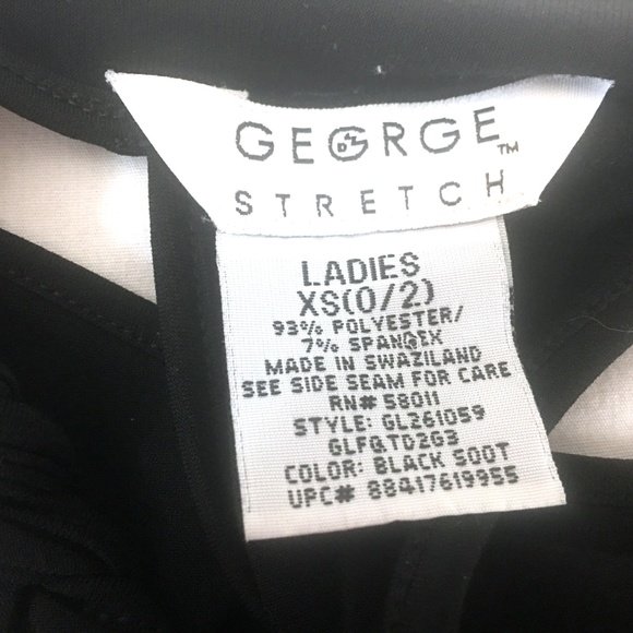 George Stretch Women's Sz SX (0/2) Black Tank Top - Picture 5 of 5